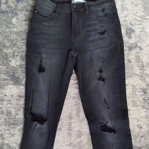 Maurices Black Distressed KanCans